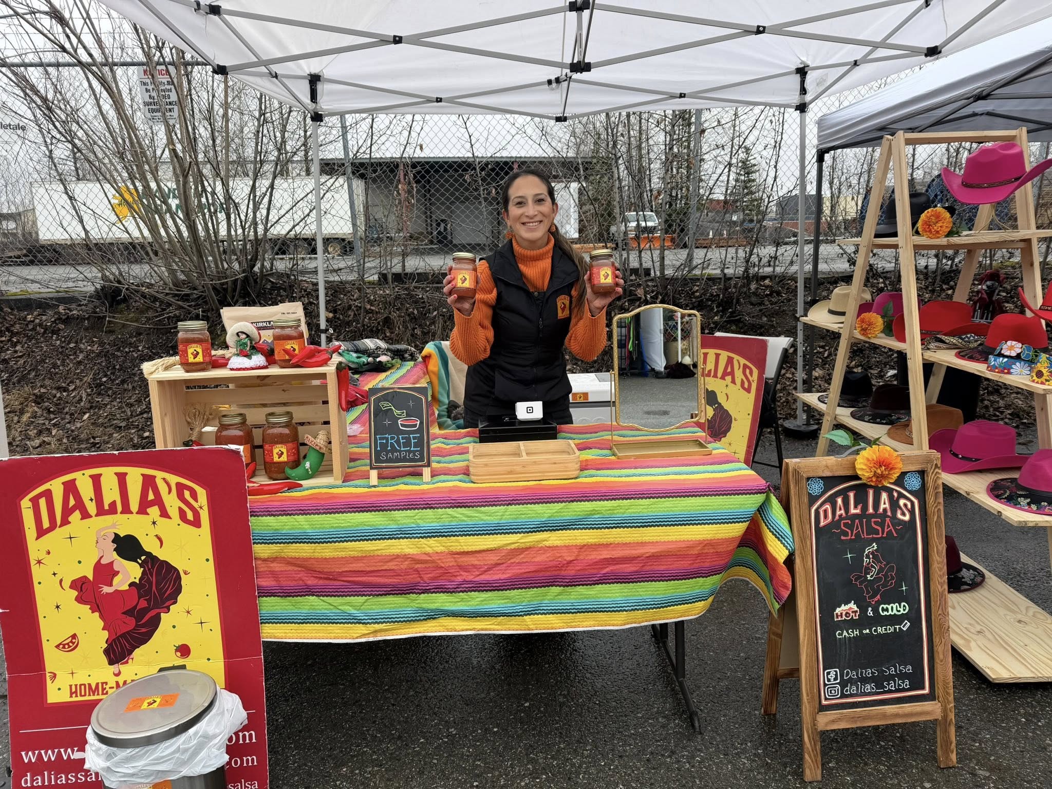 Natalie, the owner of Dalia's Salsa Co.